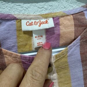 Button from cat and jack striped dress